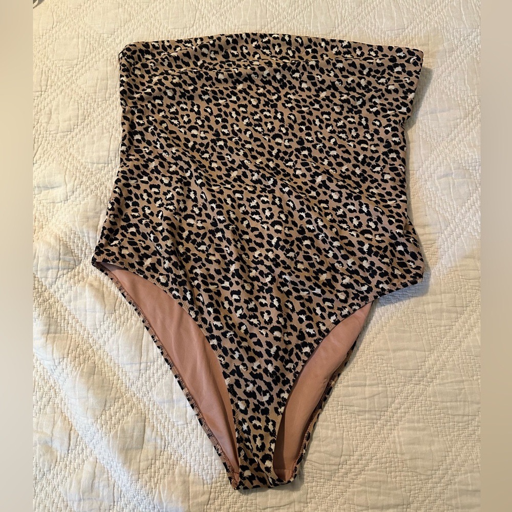 Aerie Print Strapless One Piece